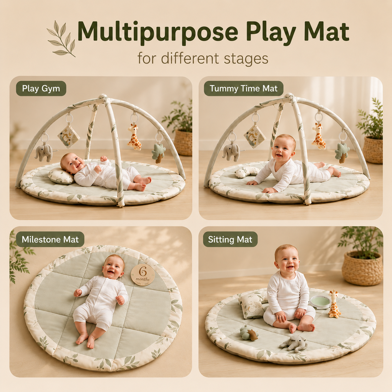 ExploreNest™ 5-in-1 Sensory Baby Play Mat