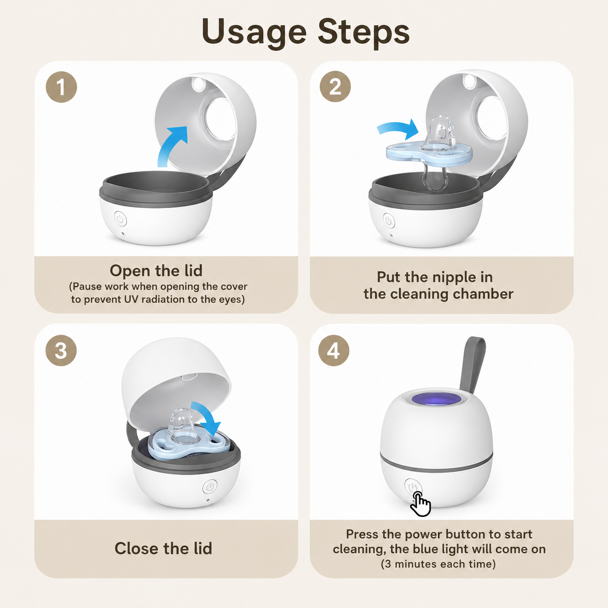 PureGlow™ UV Pacifier Sterilizer